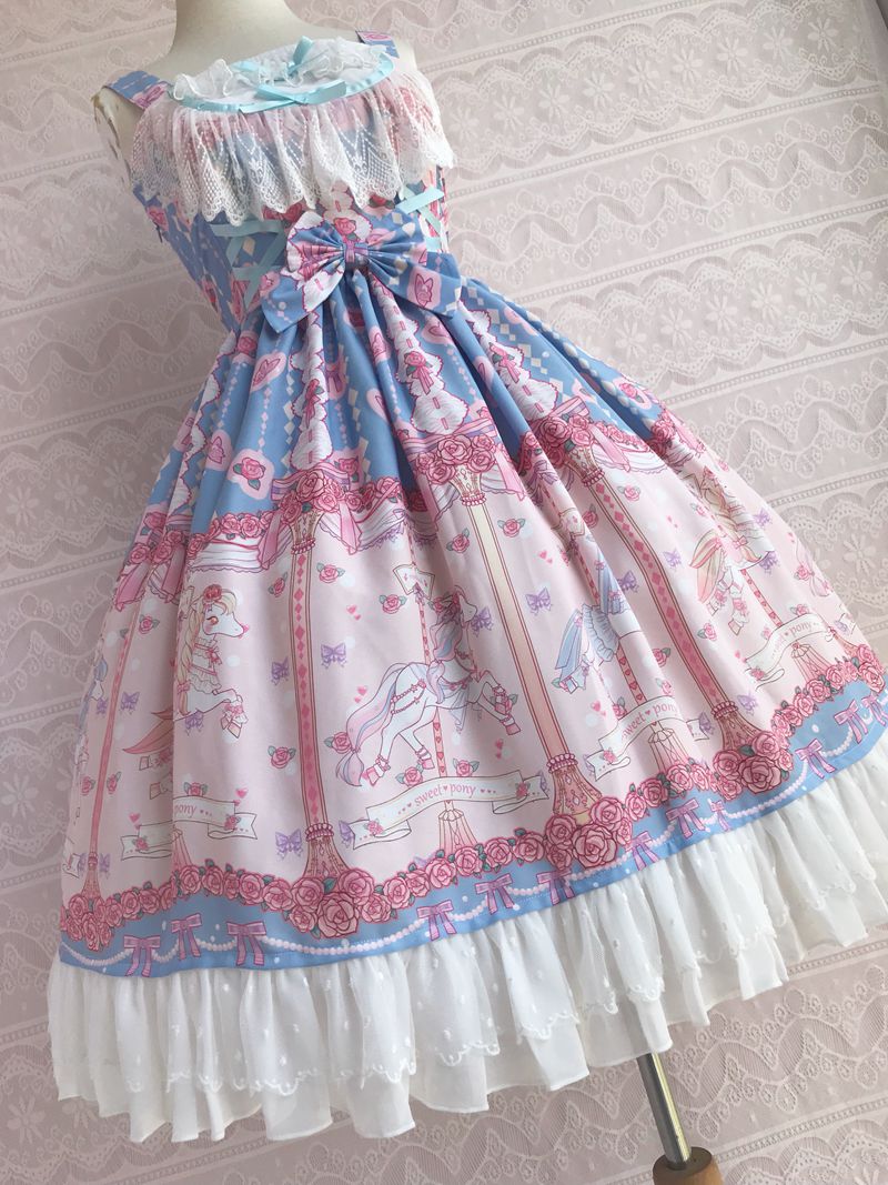 Rose Carousel - Chiffon JSK Dress - Image 4