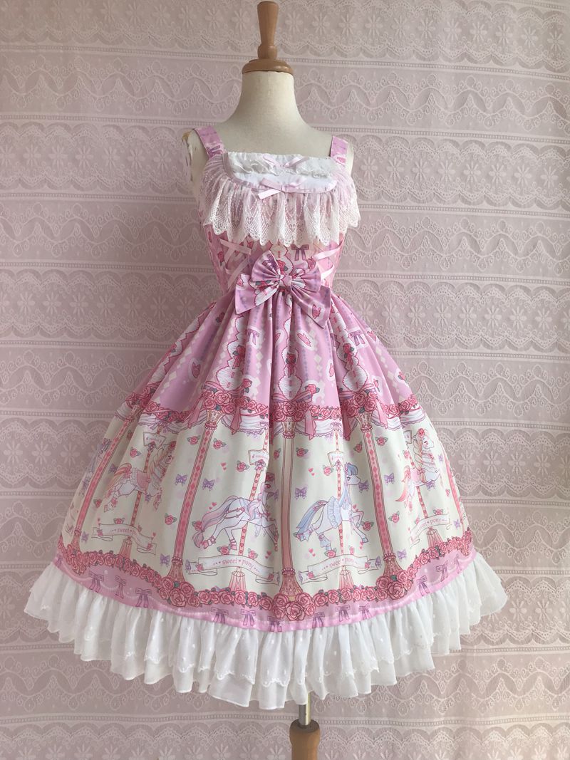 Rose Carousel - Chiffon JSK Dress - Image 5