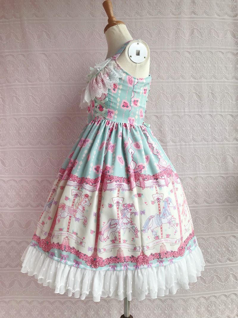 Rose Carousel - Chiffon JSK Dress - Image 7