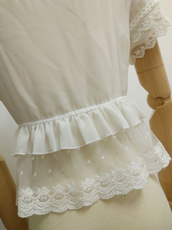 Summer Short Sleeve Lace Lolita Blouse - Image 3