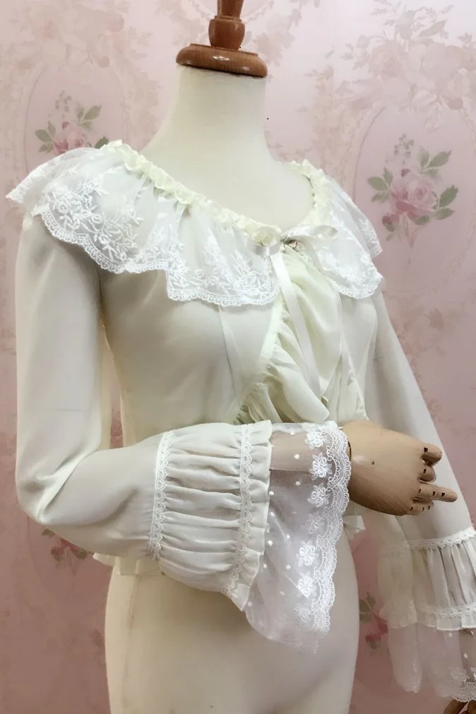 Sweet Shell Lolita Chiffon Blouse - Image 3