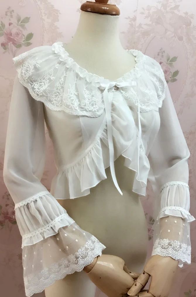 Sweet Shell Lolita Chiffon Blouse - Image 4