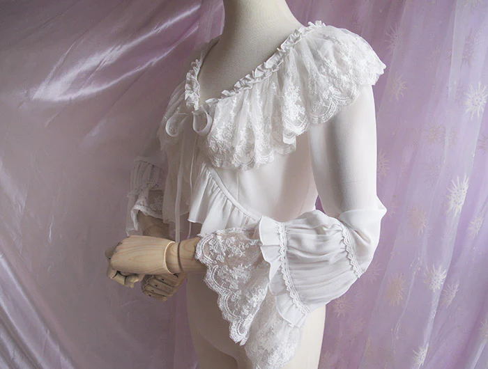 Sweet Shell Lolita Chiffon Blouse - Image 6