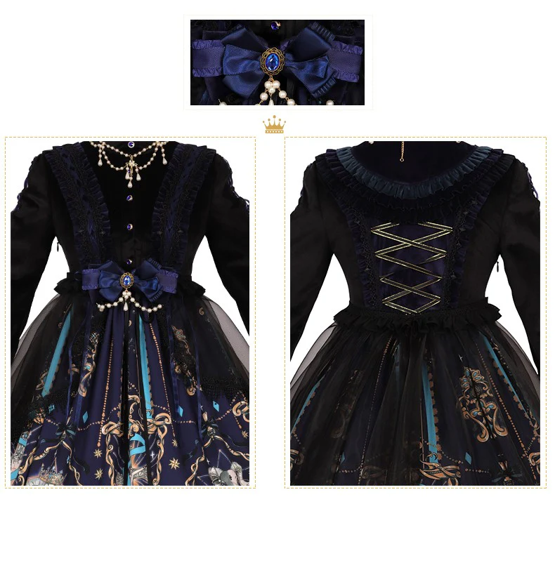 God Redemption - Retro Gothic OP, Printed Dress - Image 18