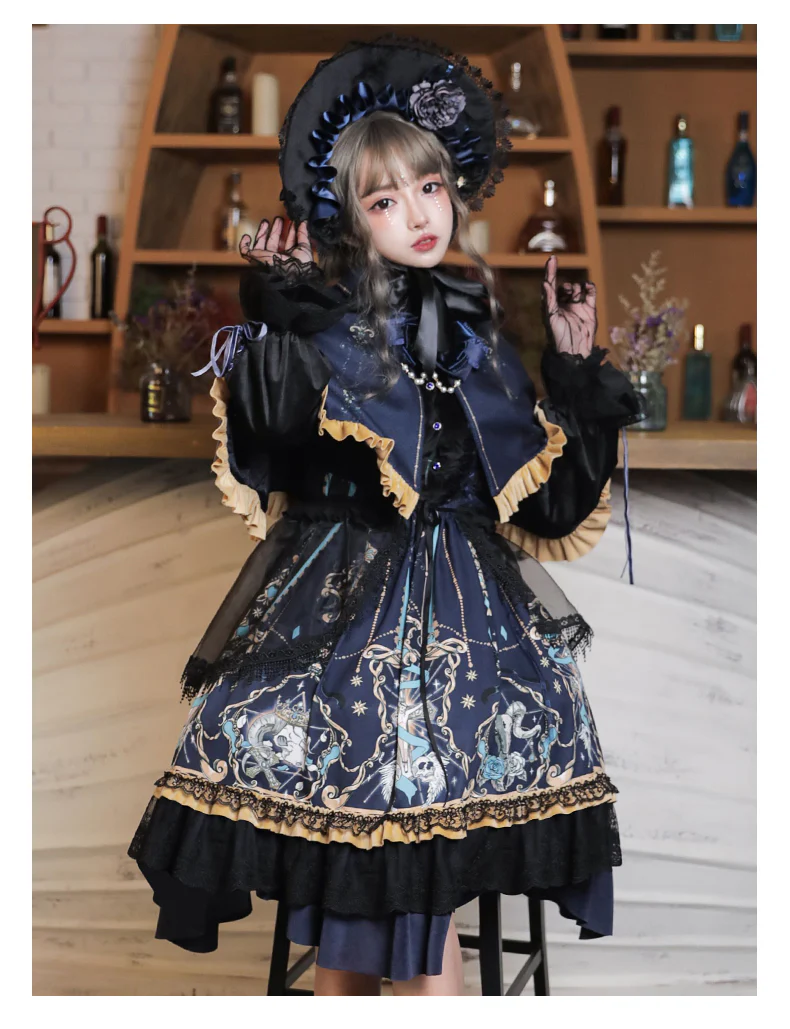 God Redemption - Retro Gothic OP, Printed Dress - Image 9