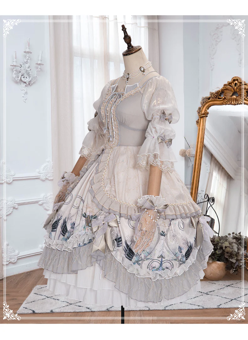Rose Girl - Lolita Tea Party Wedding OP Dress - Image 11
