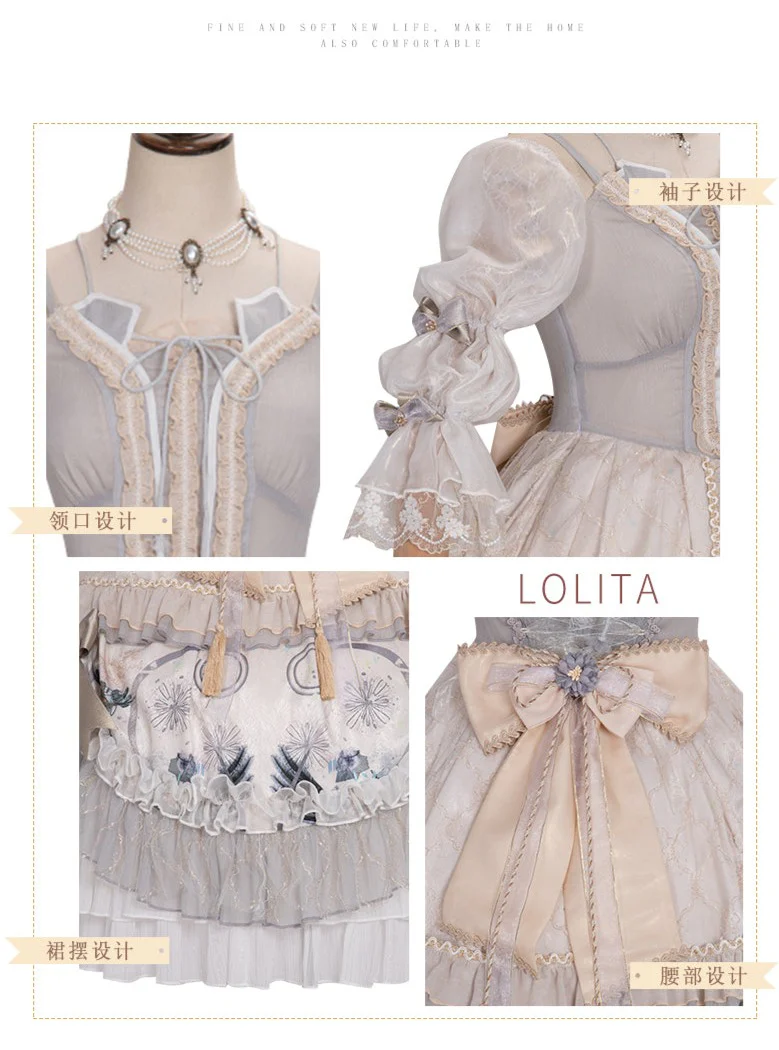 Rose Girl - Lolita Tea Party Wedding OP Dress - Image 20