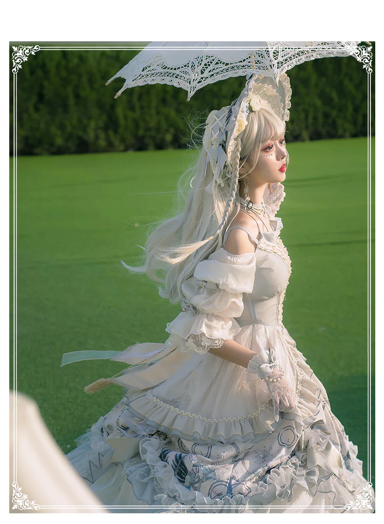 Rose Girl - Lolita Tea Party Wedding OP Dress - Image 3