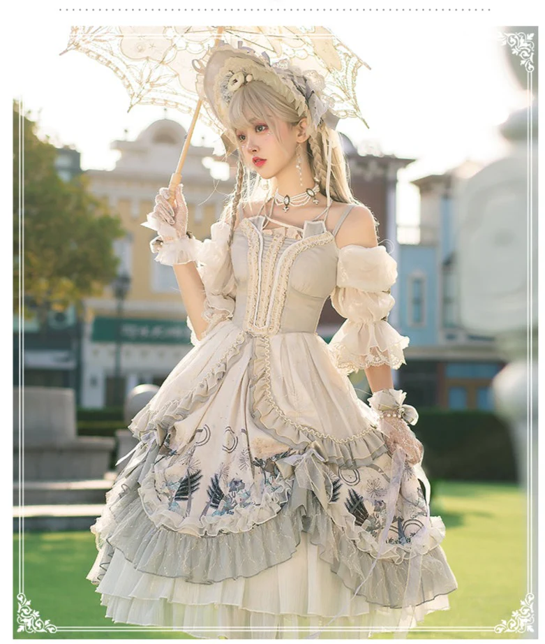 Rose Girl - Lolita Tea Party Wedding OP Dress - Image 5