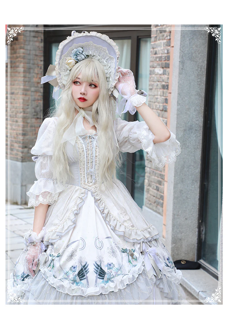 Rose Girl - Lolita Tea Party Wedding OP Dress - Image 8
