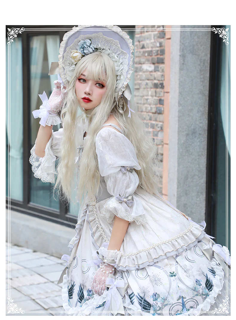 Rose Girl - Lolita Tea Party Wedding OP Dress - Image 9